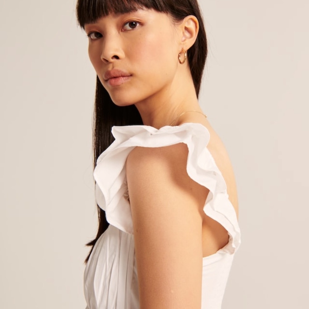 Abercrombie Ruffle Poplin Top - Picture 2 of 7